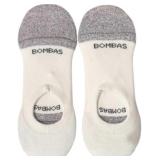 2 PACK Bombas Womens Cushioned No Show Socks,(Whit