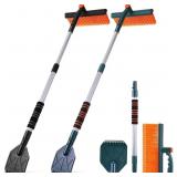 2 Pack 40" Extendable Snow Brush with Detachable I