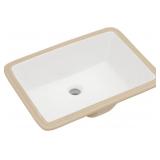 Lordear Undermount Bathroom Sink 20x15 Inch White