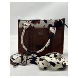 Women s Western Style Cowprint Pattern Handbag wit