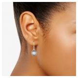 Napier Simulated Pearl Halo Drop Earrings