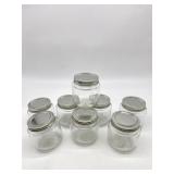 Set Of 8 Glass Jars
