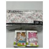 Lot of Baby Items, Includes Size 1 39 Ct Honest Di