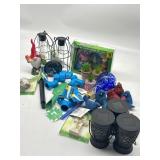 Large Lot of Garden Supplies, Includes Various Dec