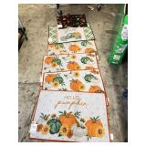 Lot Of 6 Fall Theme Tapestry Rug