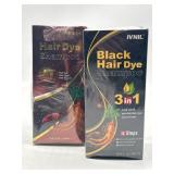 Exp 6/2028, Lot of 2 Black Hair Dye Shampoo, 16.9