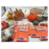 Large Lot of Fall Decor!! Includes Plush Pumpkins,
