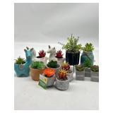 Large Lot of Faux Succulents Decor, Variety of Siz