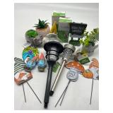 Large Lot of Yard & Garden Decor, Includes Solar L