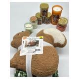 Lot of 7 Fall Scented Themed Candles with Squirrel