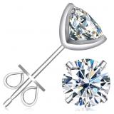 Moissanite Stud Earrings, 0.6ct-4ct D Color Brilli