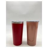 Lot Of 2 Coffe Cup Tumblers