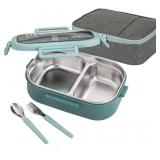 Lille Home 28oz Stainless Steel Leakproof 2-Compar