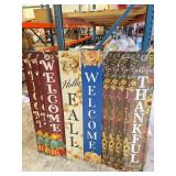 Large Lot Of Fall Themed Porch Signs