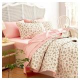 Size Twin/Twin XL Wake In Cloud - Floral Quilt Set