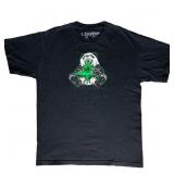 LRG Size XL Panda Design Black T-Shirt for Men