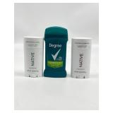 Lot of 3- 2 Native Deodorant: Coconut & Vanilla an