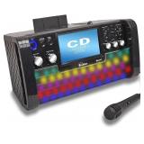 Starion KS780-B Portable Bluetooth CD+G Karaoke Ma