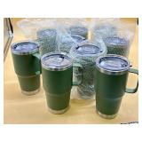 New (lot of 9) army green tumblers
