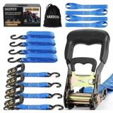Heavy Duty Ratchet Straps with Hook - 1.6 Inch x 8