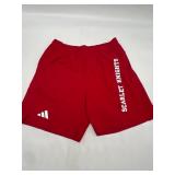Size M 7" Red Adidas Shorts with "Scarlet Knights"