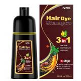 Ivnil Dark Brown Hair Dye Shampoo 3 in 1 Hair Colo