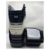 Lot of 19- Stackable Storage Bins Including 2 Bigs