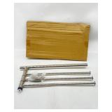 Lot of 2- 4 Arm Swivel Wall-Mounted Towel Rack Pol