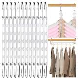 12 Pack Space Saving Hangers for Clothes, Collapsi