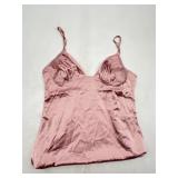 Size Medium, Light Dusty Pink Satin Sleepwear Dres