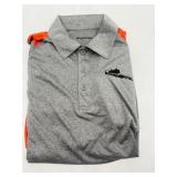 Size M SPORT-TEK Collared Shirt Grey and Orange Wi