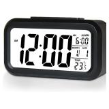 Digital Alarm Clock, Battery Opreated Clock for Be