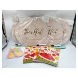 5 thankful reusable signs with dry erase marker ,
