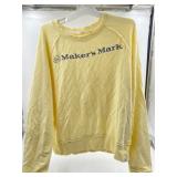 Size Medium  yellow, relaxed-fit crewneck sweatshi