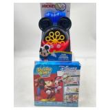 Mickey Mouse shrinky dinks and mini bubble machine