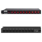 10-Outlet 1U Horizontal PDU Rack Mount Power Strip