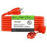 Outdoor Extension Cord Waterproof 100 FT, Orange 1