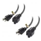 Cable Matters 2-Pack 16 AWG Heavy Duty AC Power Ex