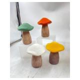 Four mushroom decor inside/outside , mushrooms hav