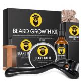 Naland Beard Growth Kit - Beard Kit for Men with B