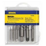 IRWIN HANSON Screw Extractor Set: Spiral Flute Scr