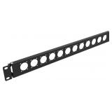 1U Hinged D-Series 12 Connectors Punch-Out Compone