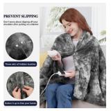 Heated Electric Throw Blanket Faux Fur Sherpa Heat