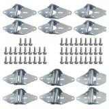12 Pcs Garage Door Hinges Kits for 8' Height Garag
