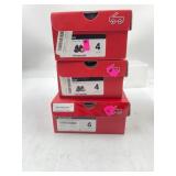 3 pairs of kids shoes all new - 2 pairs of pink ki