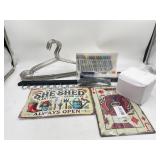 19 markers , 2 metal signs , metal hangers , hange