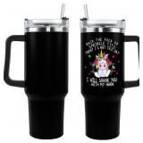 40 oz Tumbler with Handle Back the Fuck Up Sprinkl
