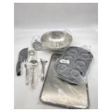 Kitchen Lot- Various Items cutting board, donut pa