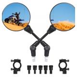 Motorcycle Mirrors with 7/8' Handlebar Mount, ATV