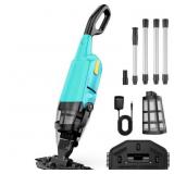 Vacuum is yellow Efurden Cordless Pool Vacuum, Han